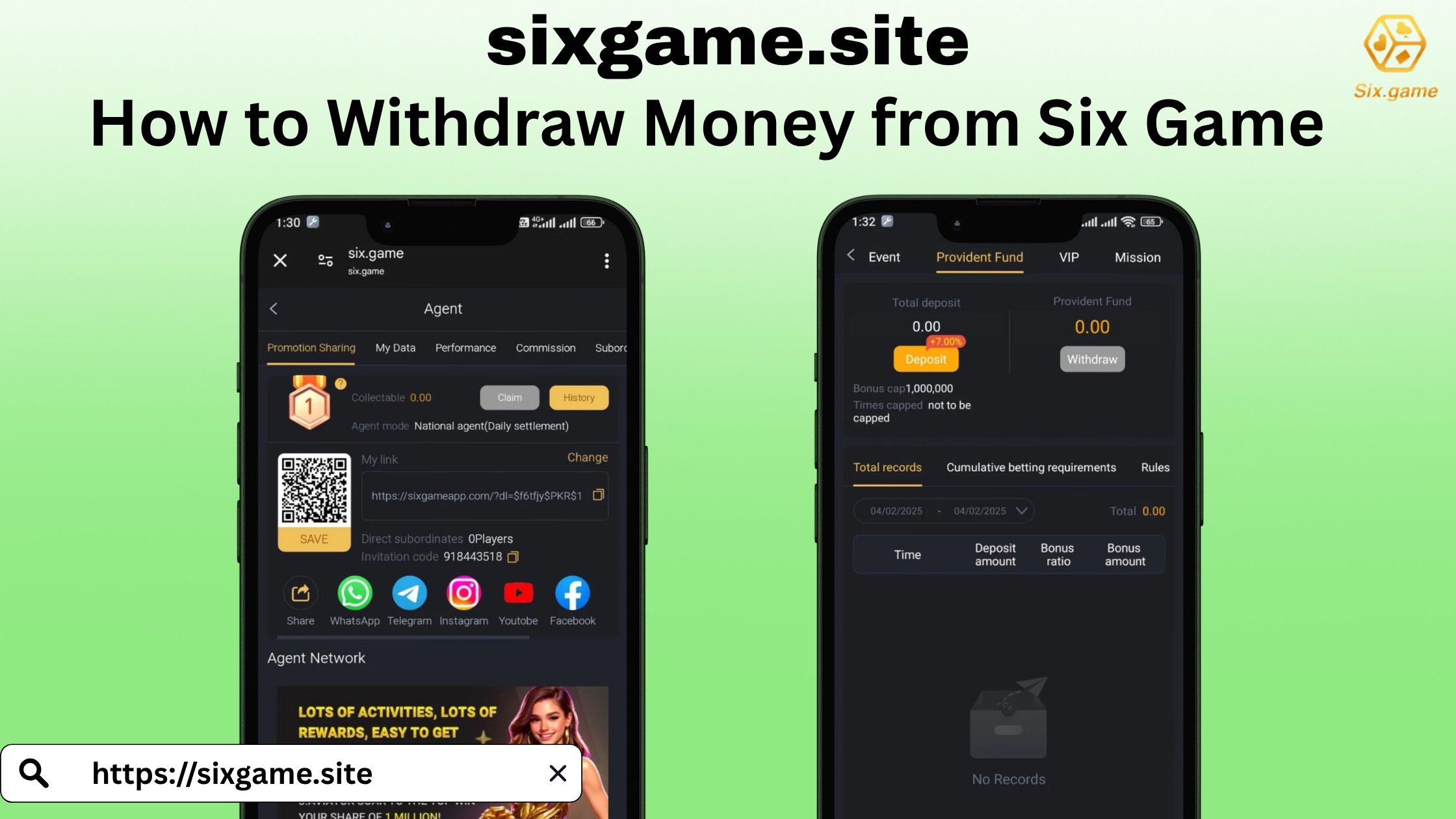 How to Withdraw Money from Six Game